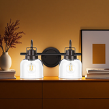 2 Light Bronze Bathroom Vanity Light