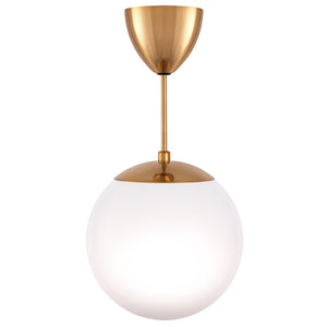 Modern Light 1-Light Mid Century Large 10” White Globe Glass Shade black Finished Flush Light Fixture for Kitchen Island Dinning Room