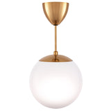 Modern Light 1-Light Mid Century Large 10” White Globe Glass Shade black Finished Flush Light Fixture for Kitchen Island Dinning Room