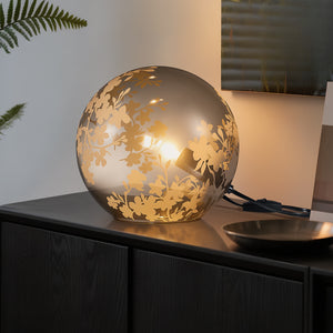 7.8 Inch Ball Table Lamp with Glass Shade Stylish Ball Light Lamp for Bedroom Living Room and Bookshelf Modern Design Perfect for Home Decor, Without Bulb