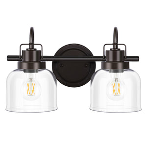 2 Light Bronze Bathroom Vanity Light